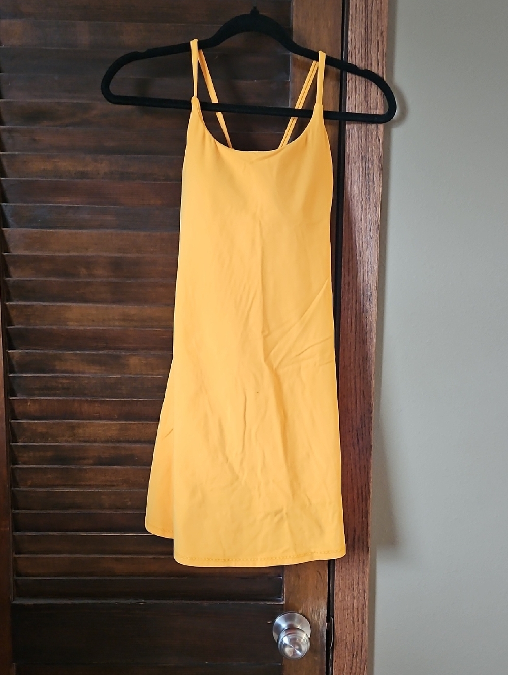 HALARA Bright Yellow Double-Strap Slip Dress